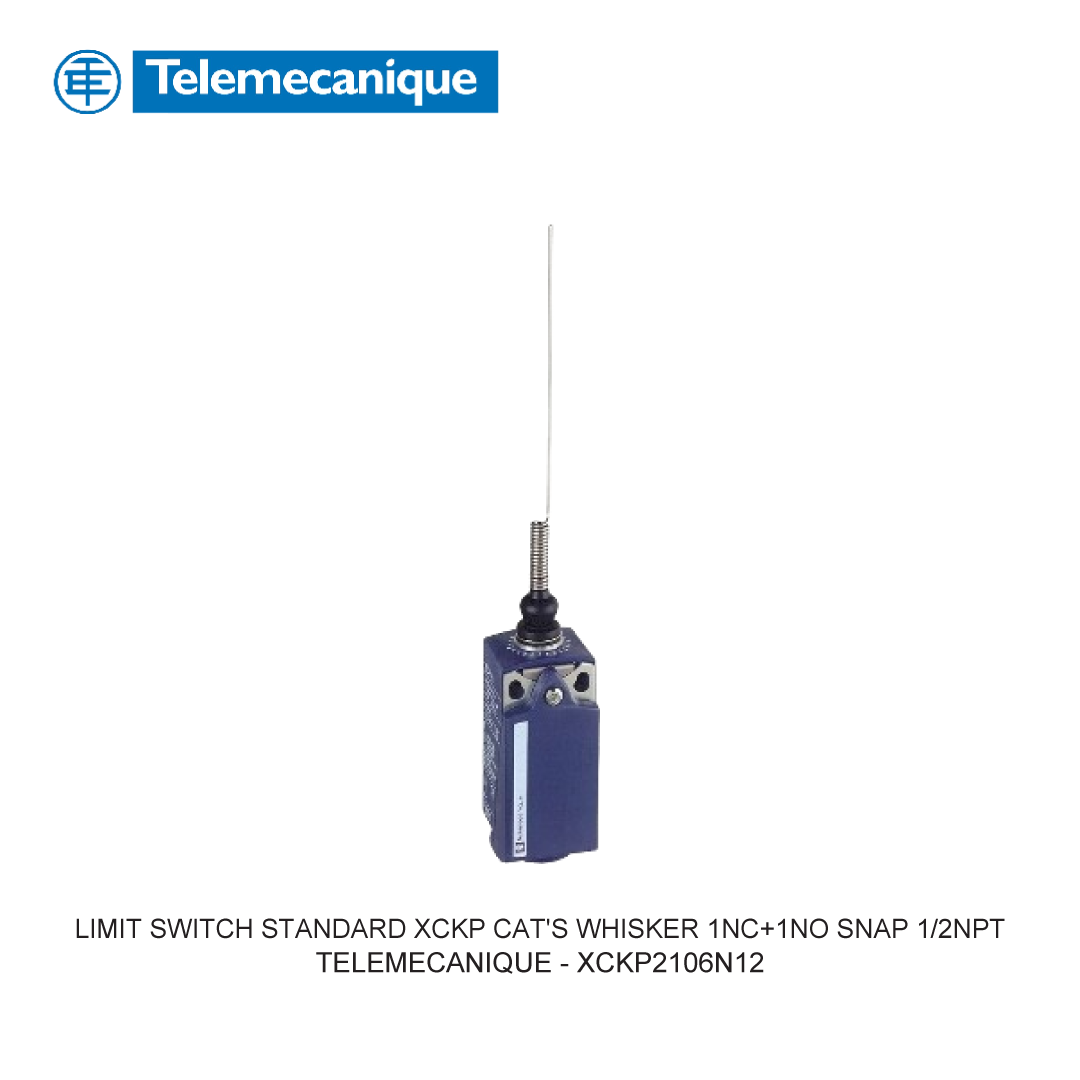 LIMIT SWITCH STANDARD XCKP CAT'S WHISKER 1NC+1NO SNAP 1/2NPT