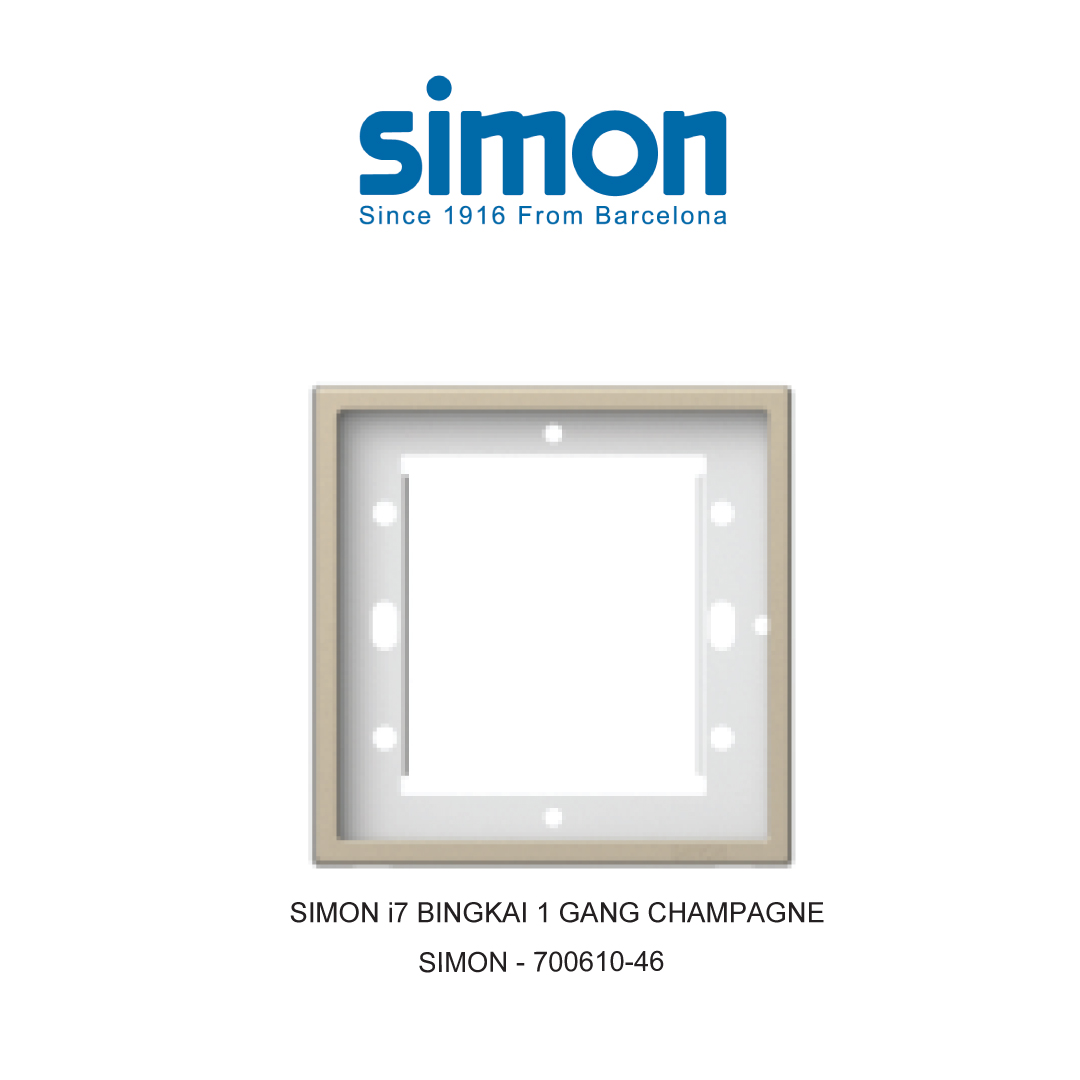 SIMON i7 1 GANG FRAME CHAMPAGNE