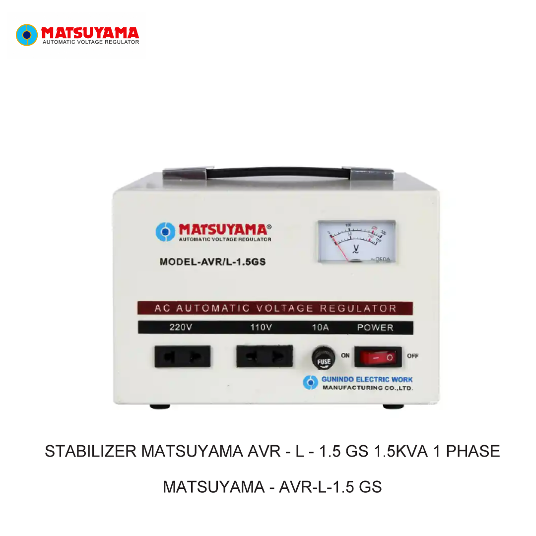 STABILIZER MATSUYAMA AVR - L - 1.5 GS 1.5KVA 1 PHASE