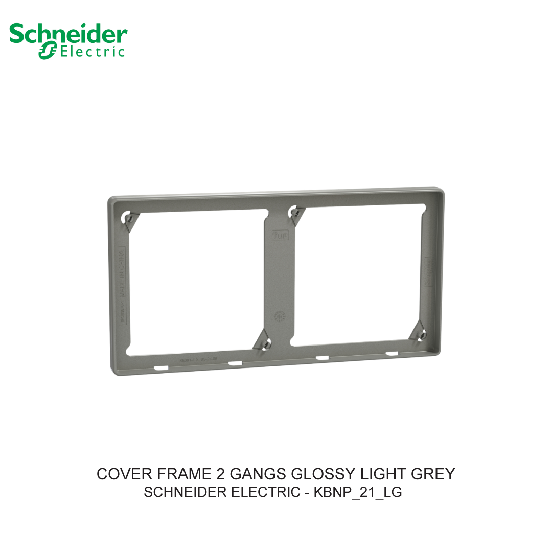 COVER FRAME 2 GANGS GLOSSY LIGHT GREY VIVACE E