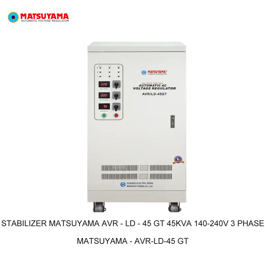 STABILIZER MATSUYAMA AVR - LD - 45 GT 45KVA 140-240V 3 PHASE