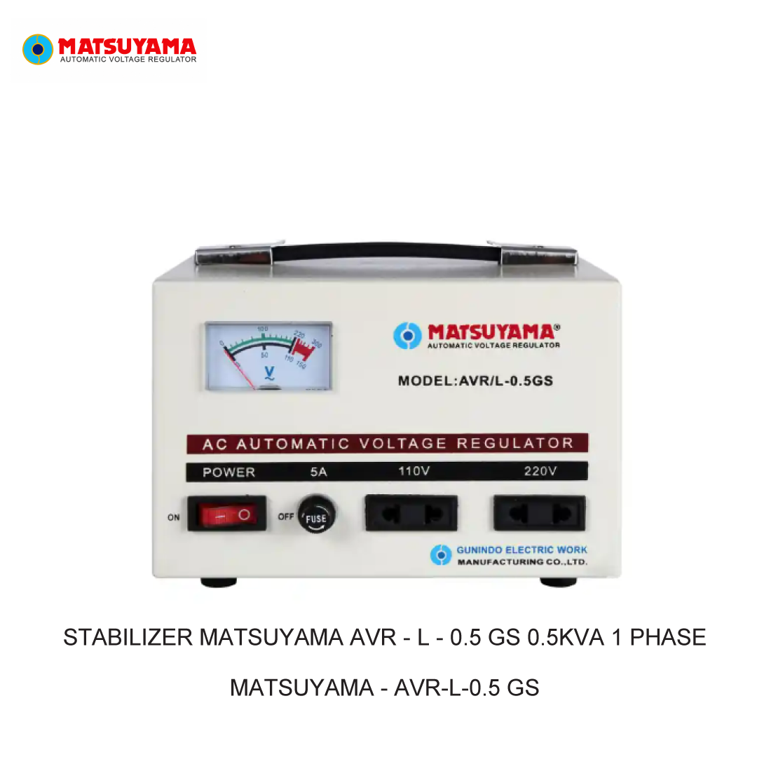 STABILIZER MATSUYAMA AVR - L - 0.5 GS 0.5KVA 1 PHASE