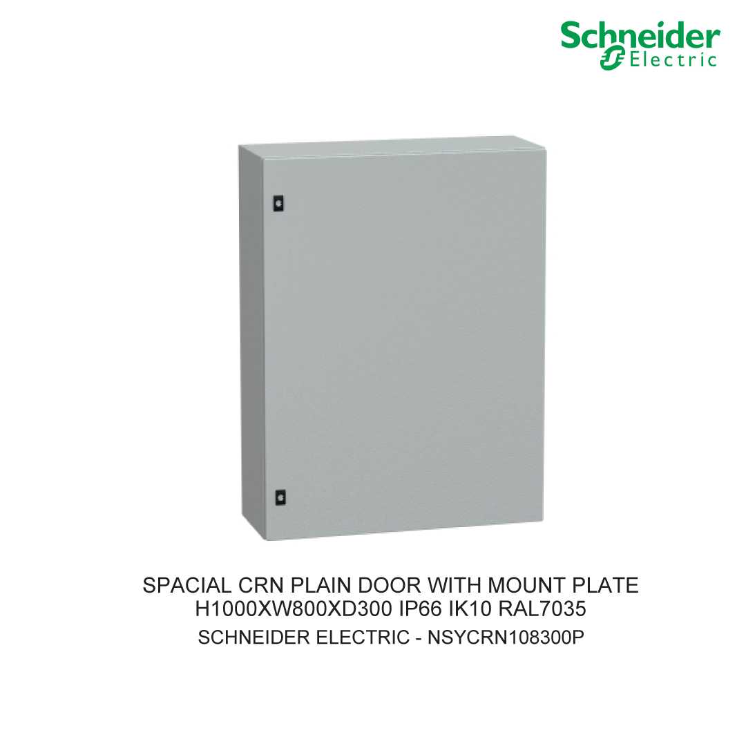 SPACIAL CRN PLAIN DOOR WITH MOUNT PLATE H1000XW800XD300 IP66 IK10 RAL7035