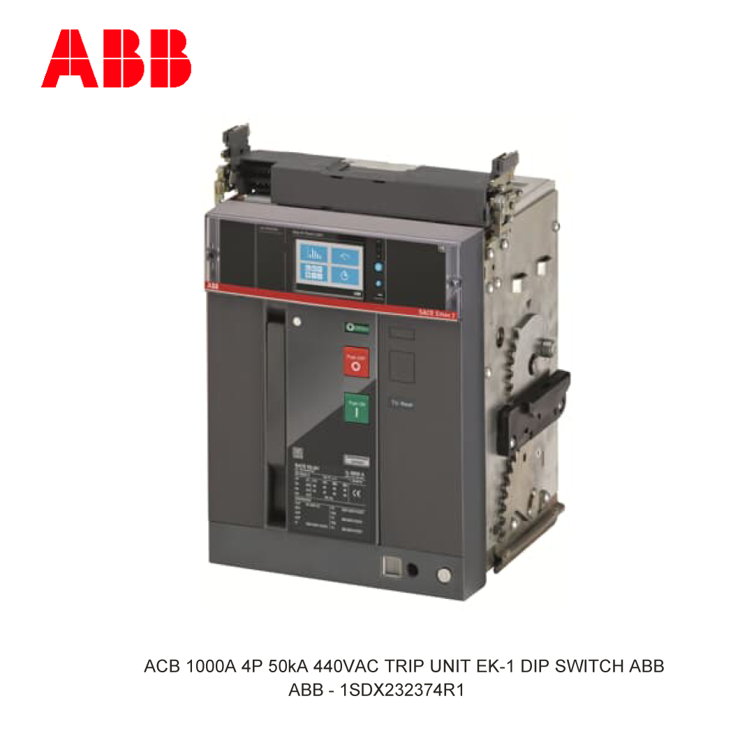 ACB 1000A 4P 50kA 440VAC TRIP UNIT EK-1 LI ABB