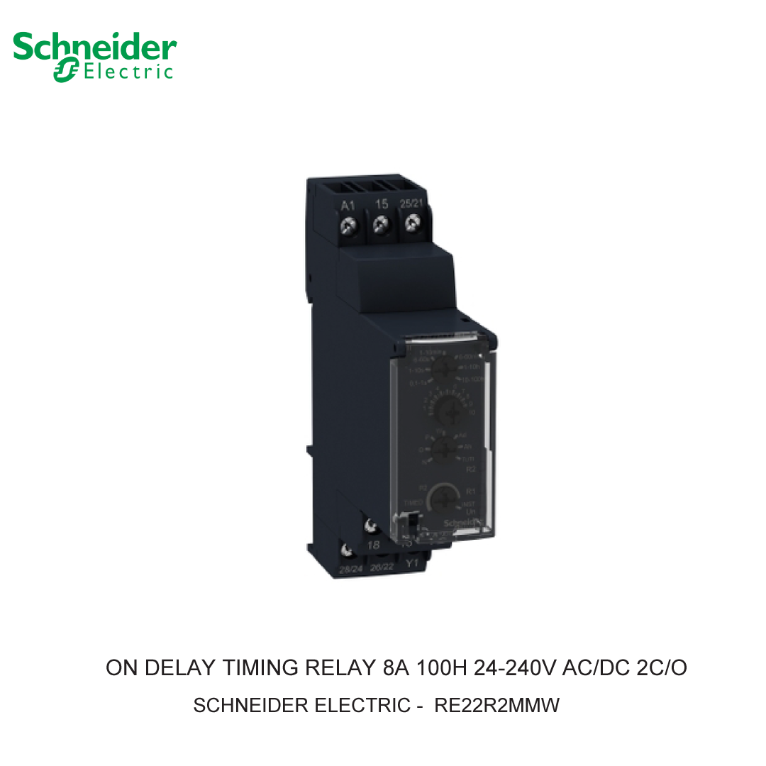 ON DELAY TIMING RELAY 8A 100H 24-240V AC/DC 2C/O
