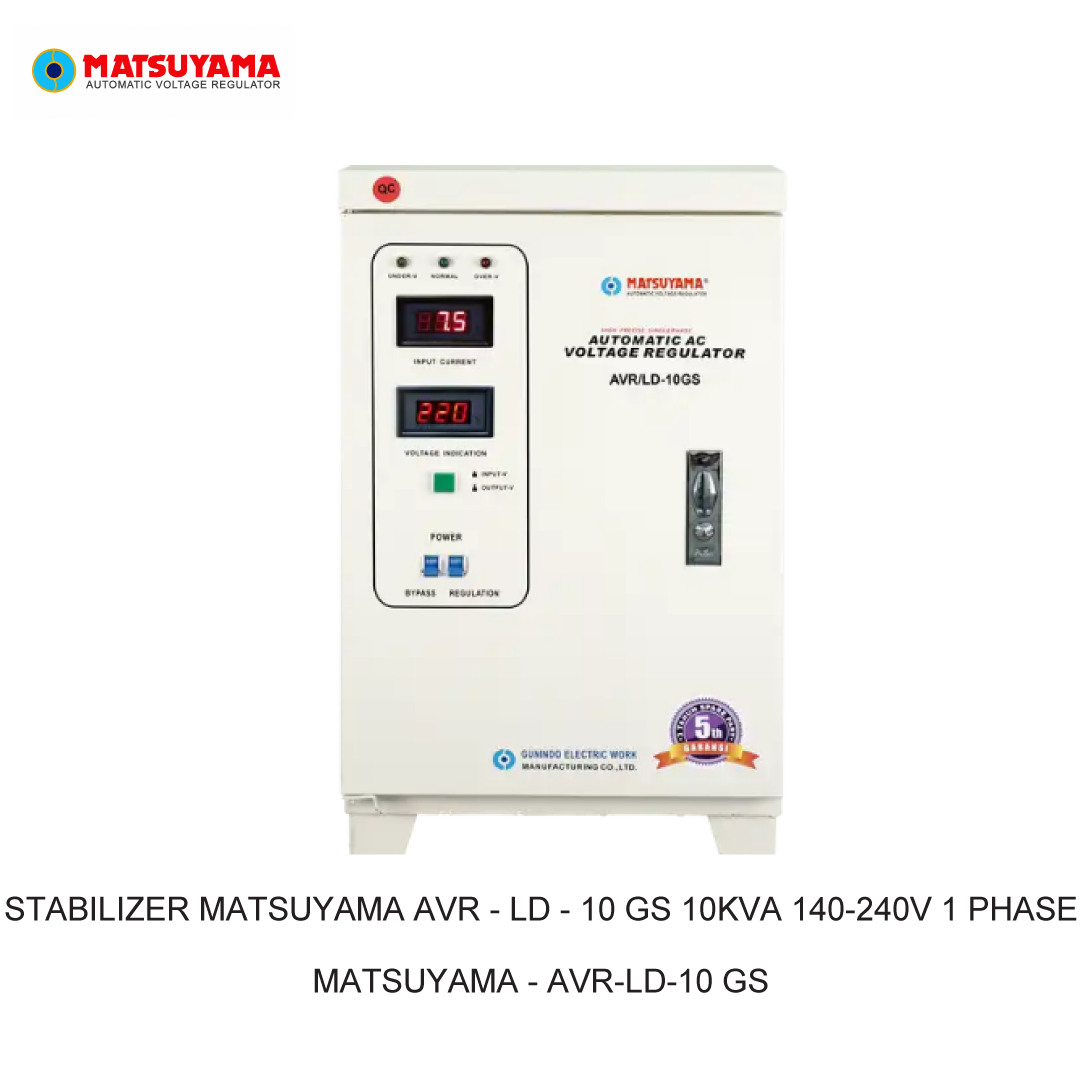 STABILIZER MATSUYAMA AVR - LD - 10 GS 10KVA 140-240V 1 PHASE