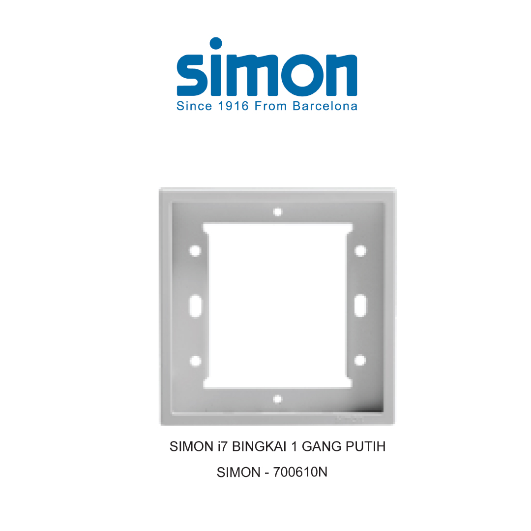 SIMON i7 1 GANG FRAME WHITE