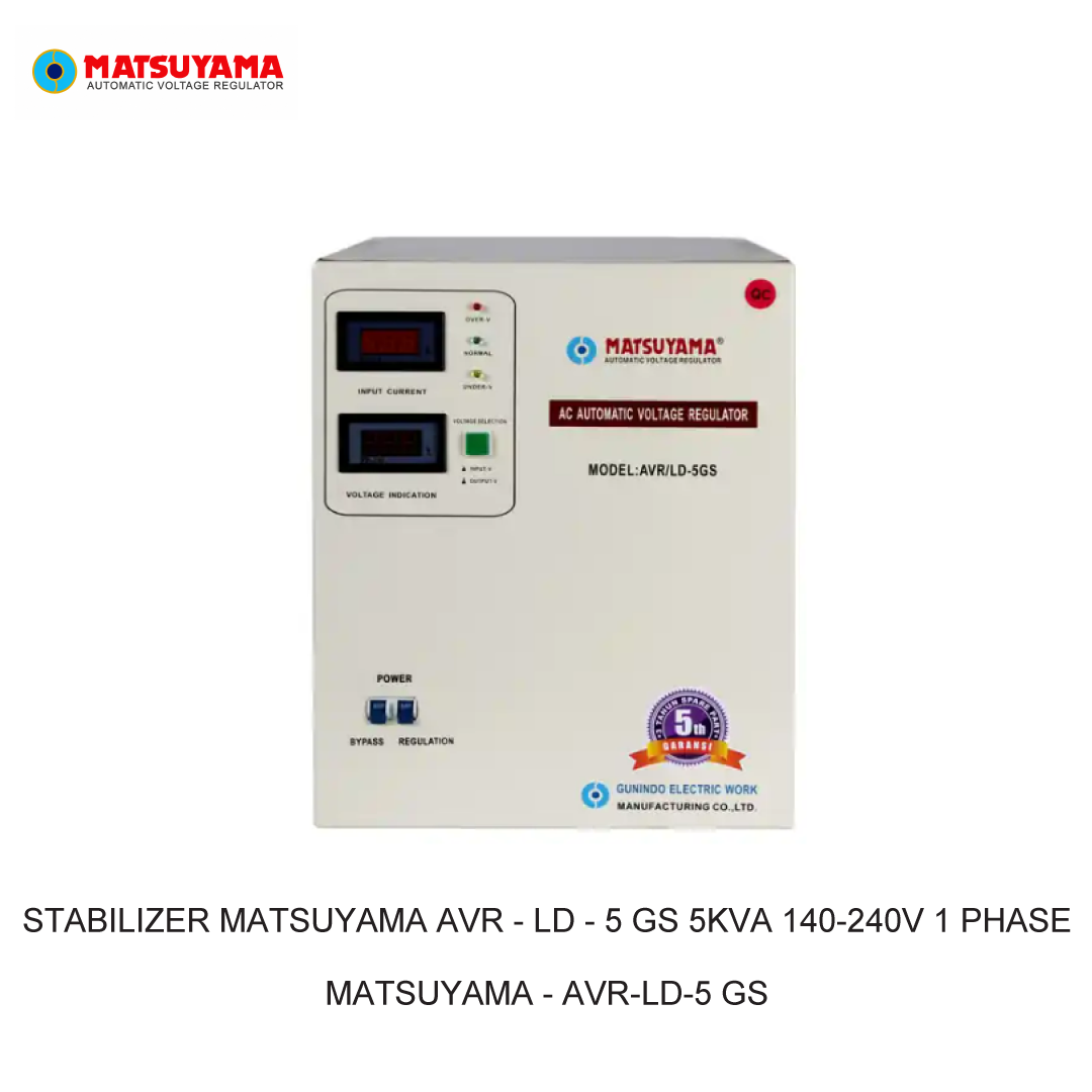 STABILIZER MATSUYAMA AVR - LD - 5 GS 5KVA 140-240V 1 PHASE