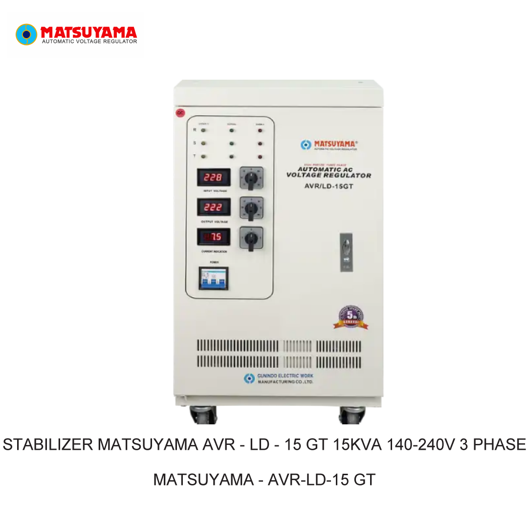 STABILIZER MATSUYAMA AVR - LD - 15 GT 15KVA 140-240V 3 PHASE