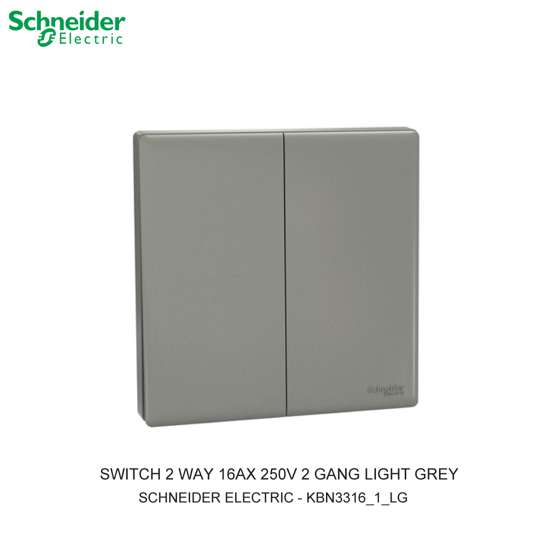 SWITCH 2 WAY 16AX 250V 2 GANG LIGHT GREY VIVACE E