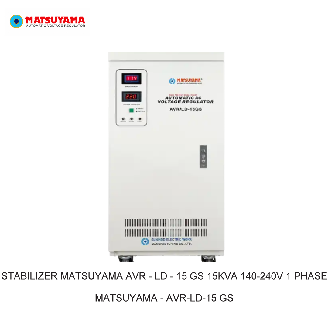 STABILIZER MATSUYAMA AVR - LD - 15 GS 15KVA 140-240V 1 PHASE