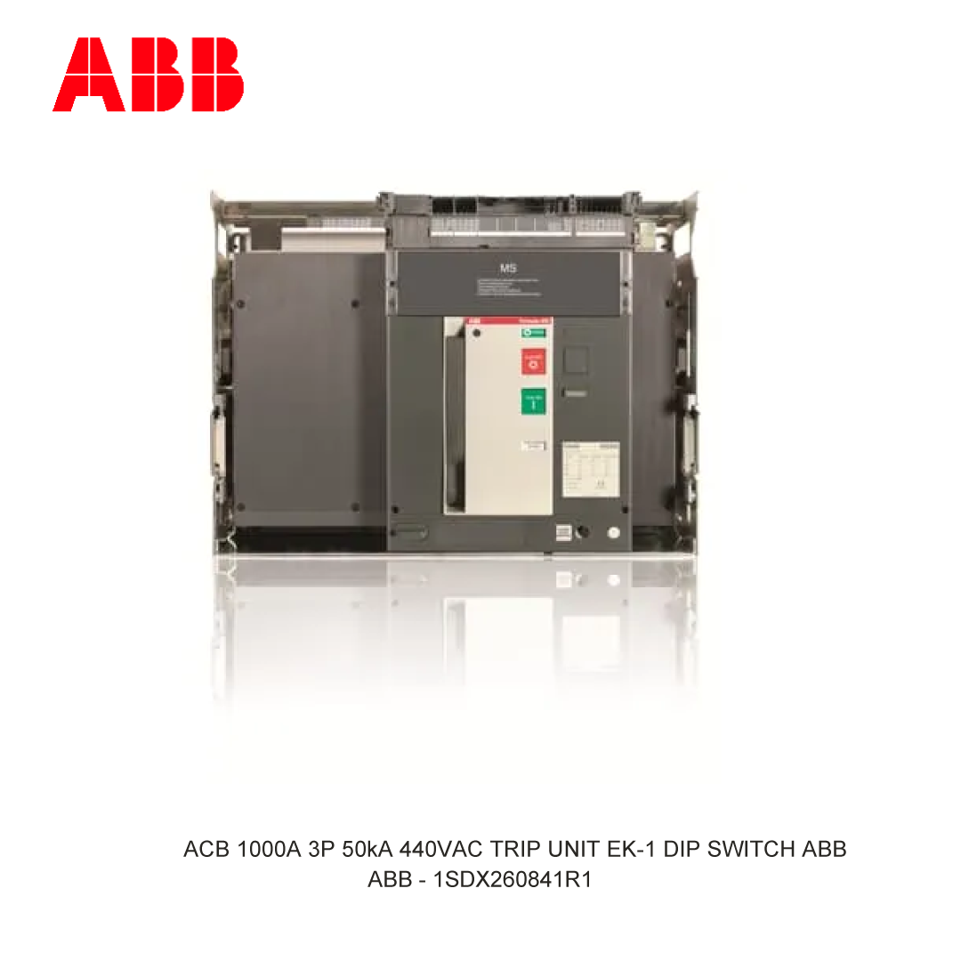 ACB 1000A 3P 50kA 440VAC TRIP UNIT EK-1 LI ABB