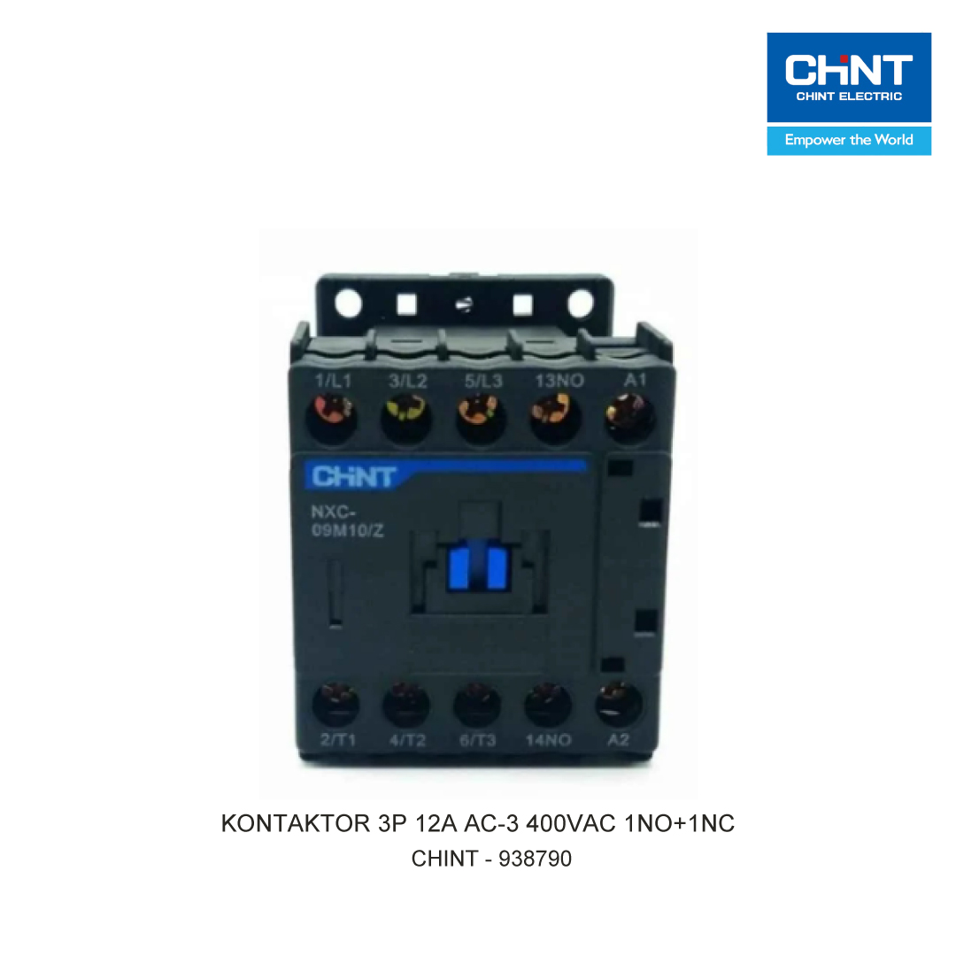 KONTAKTOR 3P 12A AC-3 400VAC 1NO+1NC