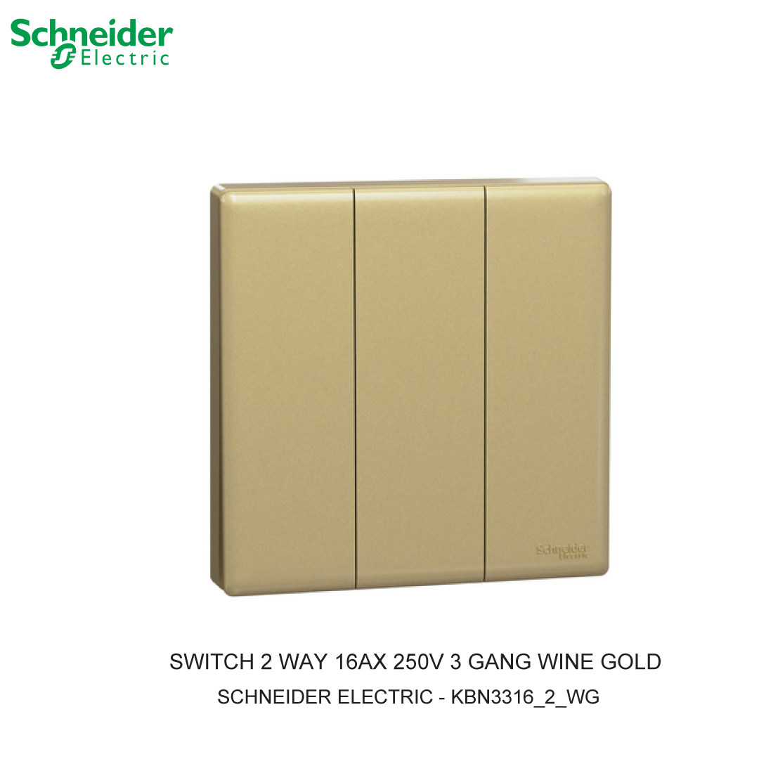 SWITCH 2 WAY 16AX 250V 3 GANG WINE GOLD VIVACE E