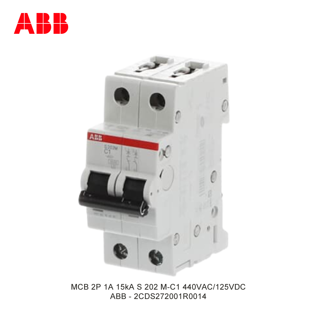 MCB 2P 1A 15kA KURVA C