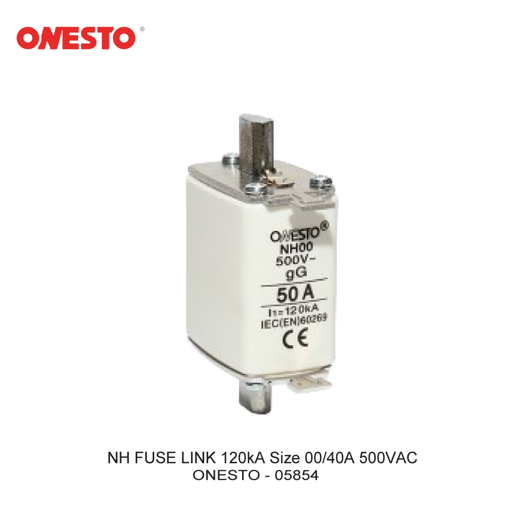 NH FUSE LINK 120kA Size 00/40A 500VAC