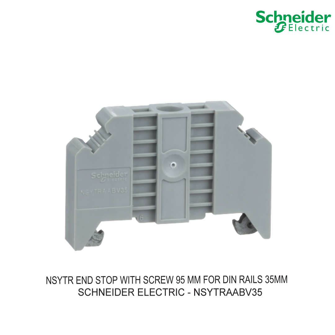 NSYTR END STOP WITH SCREW 95 MM FOR DIN RAILS 35MM