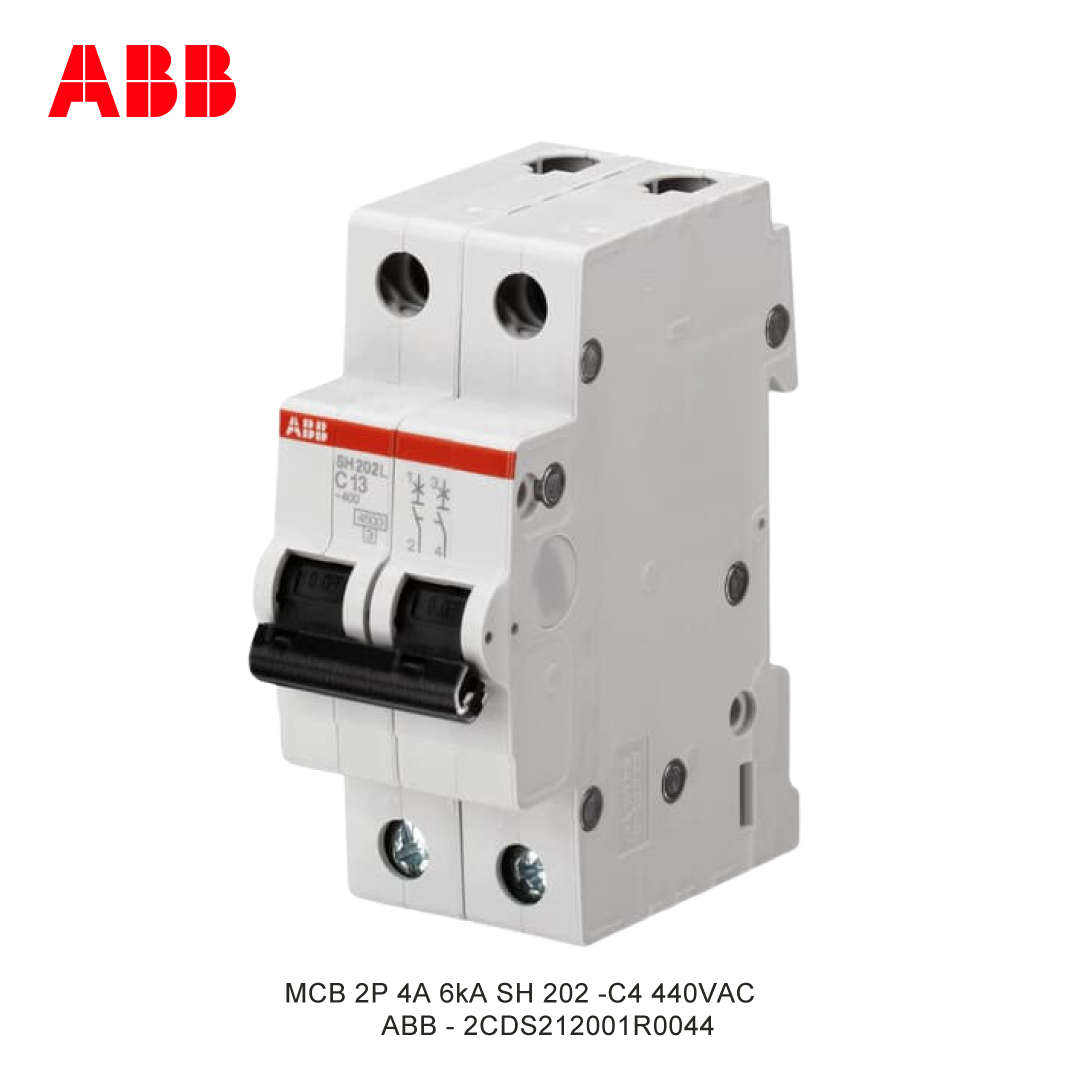 MCB 2P 4A 6kA CURVA C