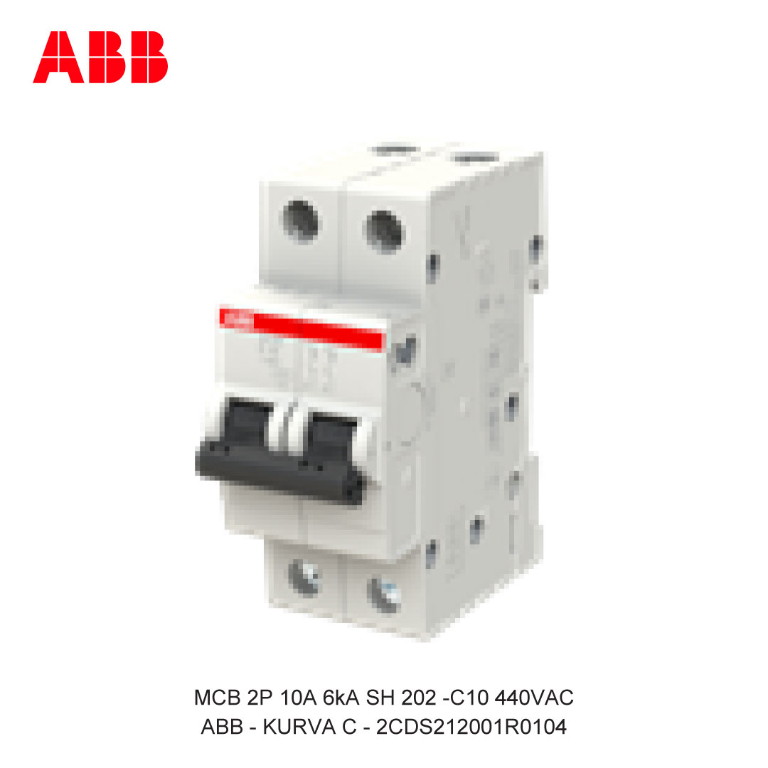 MCB 2P 10A 6kA KURVA C
