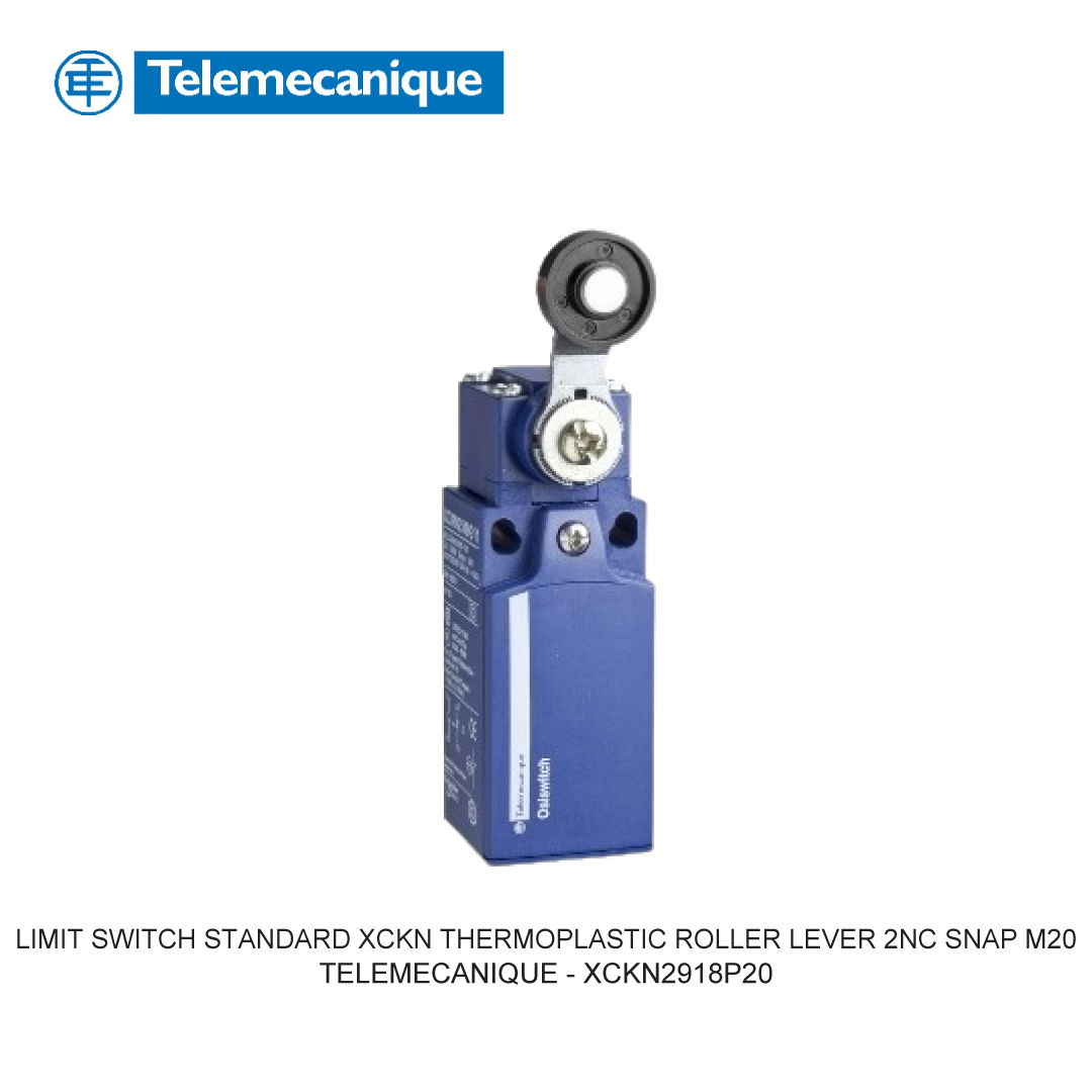 LIMIT SWITCH STANDARD XCKN THERMOPLASTIC ROLLER LEVER 2NC SNAP M20