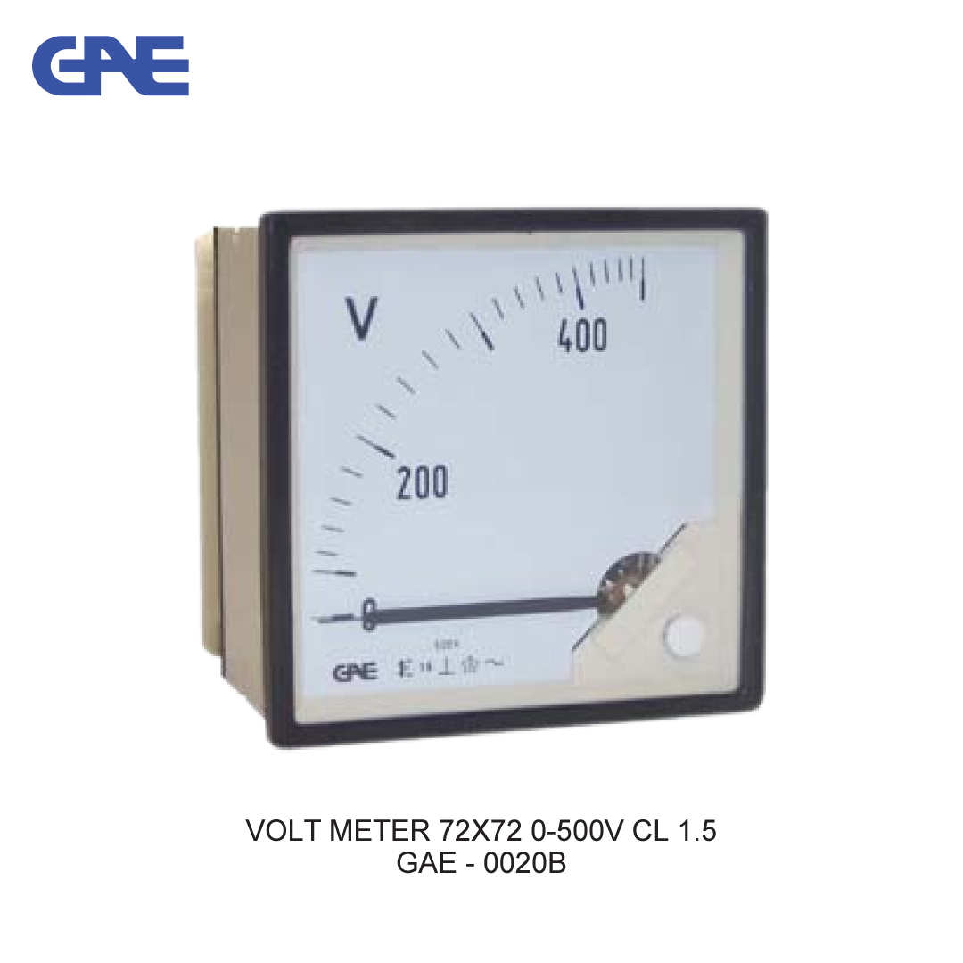 VOLT METER 72X72 0-500V CL 1.5