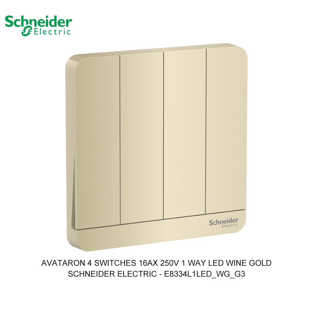 AVATARON 4 SWITCHES 16AX 250V 1 WAY LED WINE GOLD