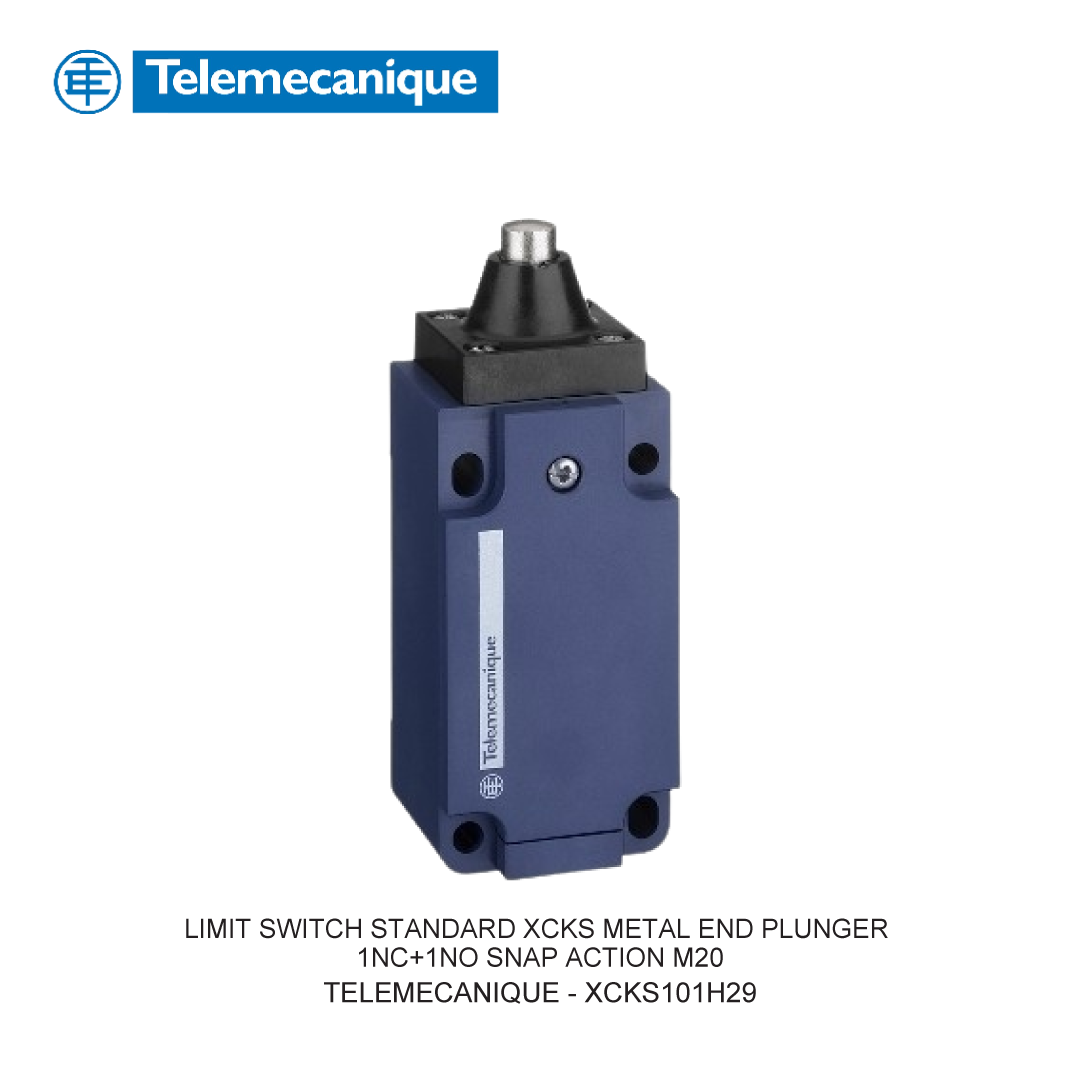 LIMIT SWITCH STANDARD XCKS METAL END PLUNGER 1NC+1NO SNAP ACTION M20