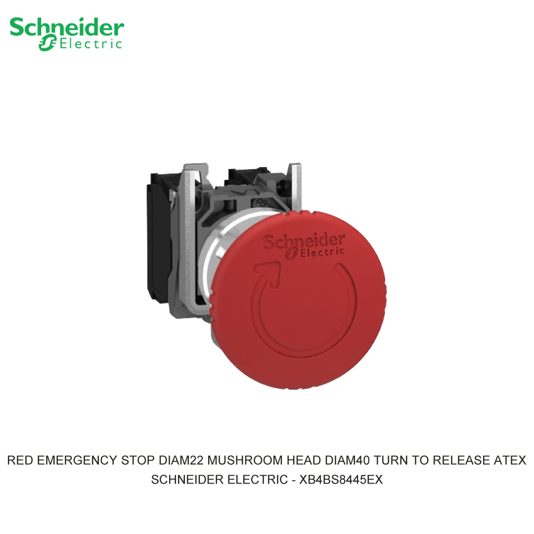 RED EMERGENCY STOP DIAM22 MUSHROOM HEAD DIAM40 TURN TO RELEASE ATEX