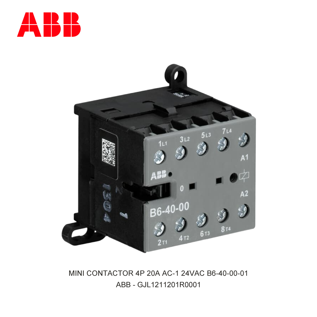 MINI CONTACTOR 4P 20A AC-1 24VAC B6-40-00-01