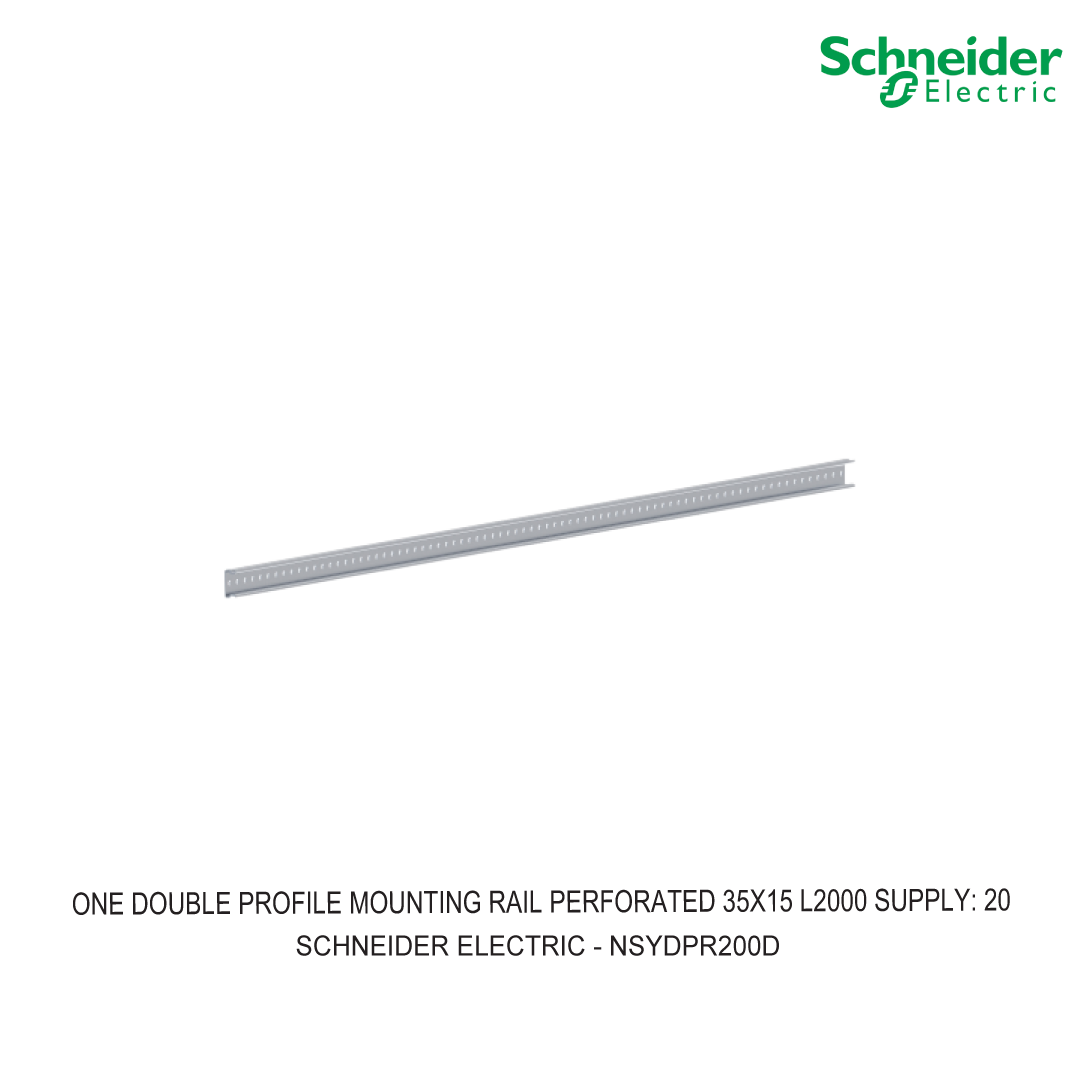 ONE DOUBLE PROFILE MOUNTING RAIL PERFORATED 35X15 L2000 SUPPLY: 20