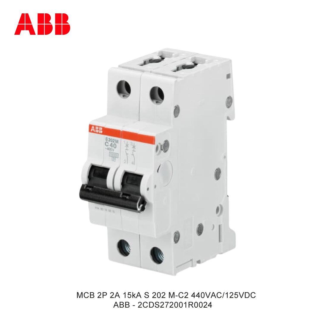 MCB 2P 2A 15kA KURVA C