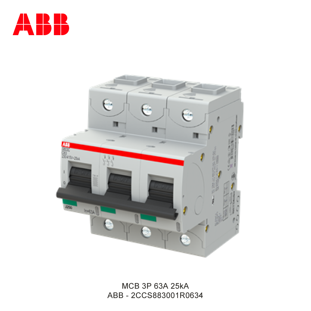 MCB 3P 63A 25kA CURVA C