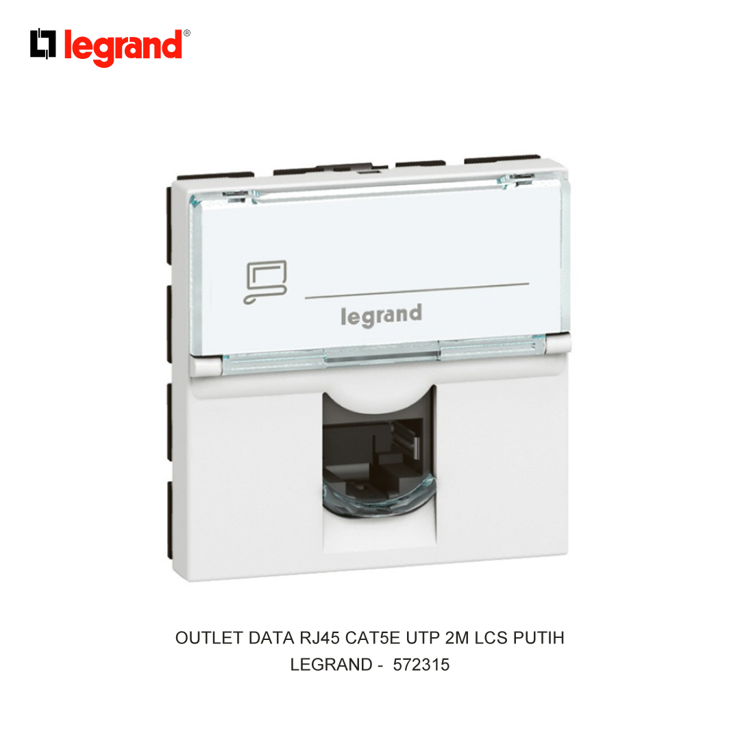 OUTLET DATA RJ45 CAT5E UTP 2M LCS WHITE