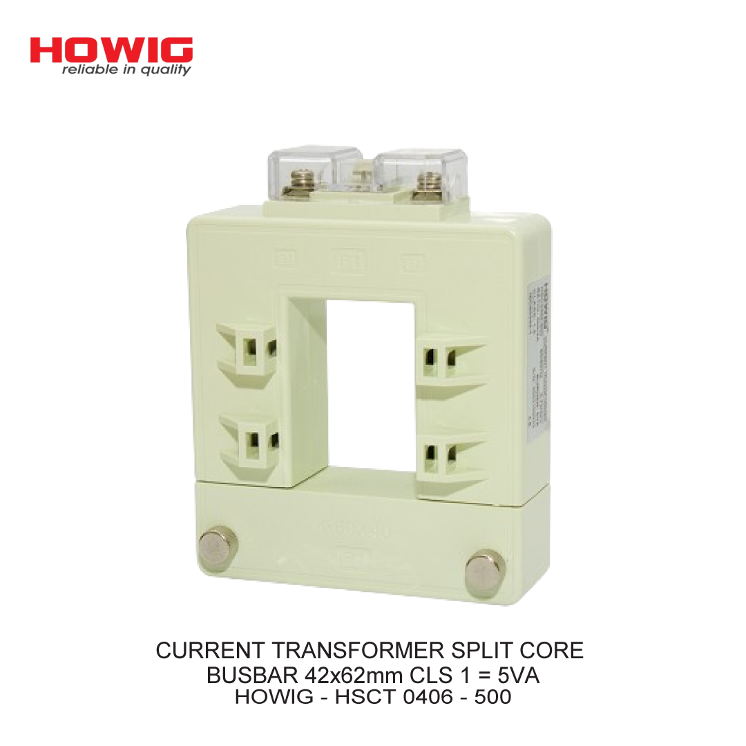 CURRENT TRANSFORMER SPLIT CORE BUSBAR 42x62mm CLS 1 = 5VA