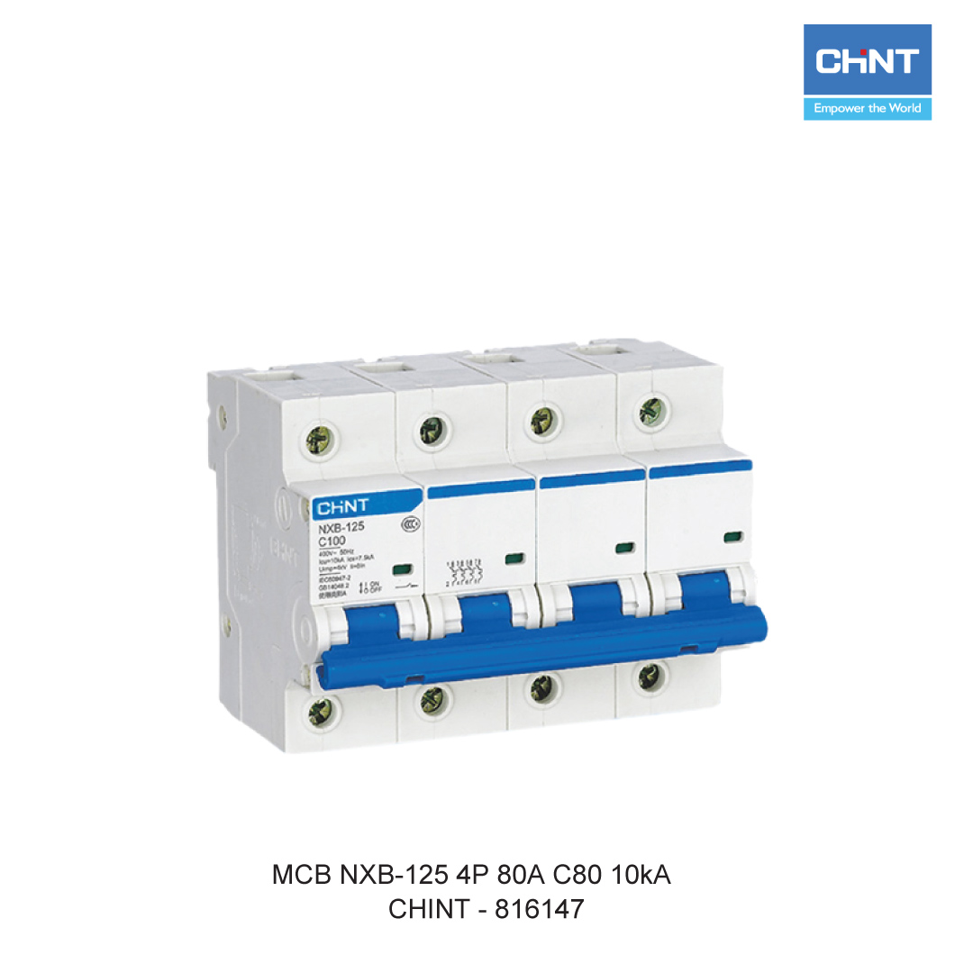 MCB NXB-125 4P 80A C80 10kA
