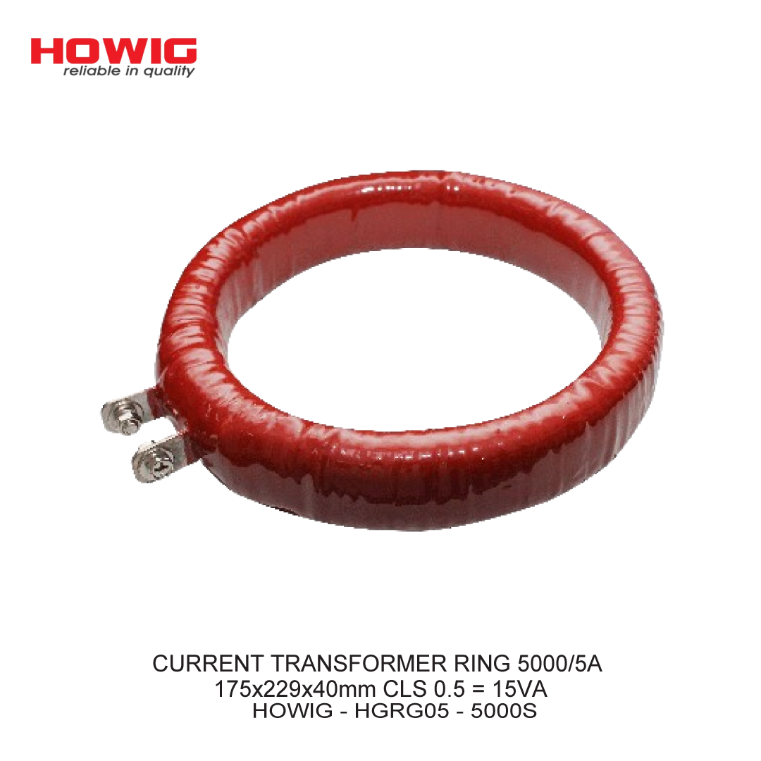 CURRENT TRANSFORMER RING 5000/5A 175x229x40mm CLS 0.5 = 15VA