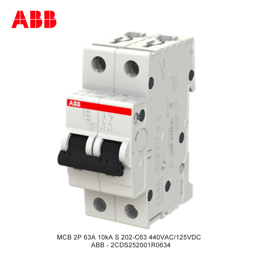 MCB 2P 63A 6kA/10kA CURVA C