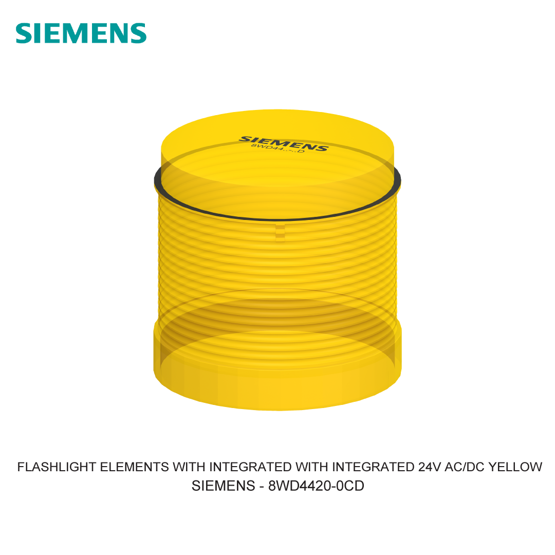 FLASHLIGHT ELEMENTS WITH INTEGRATED WITH INTEGRATED 24V AC/DC YELLOW