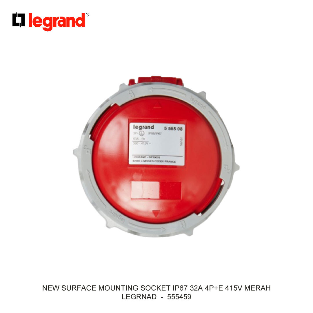 NEW MOBILE SOCKET IP67 63A 3P+E 380-415V MERAH