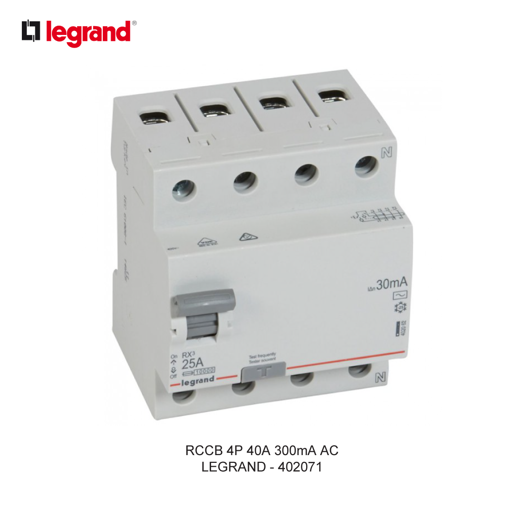 RCCB 4P 40A 300mA AC