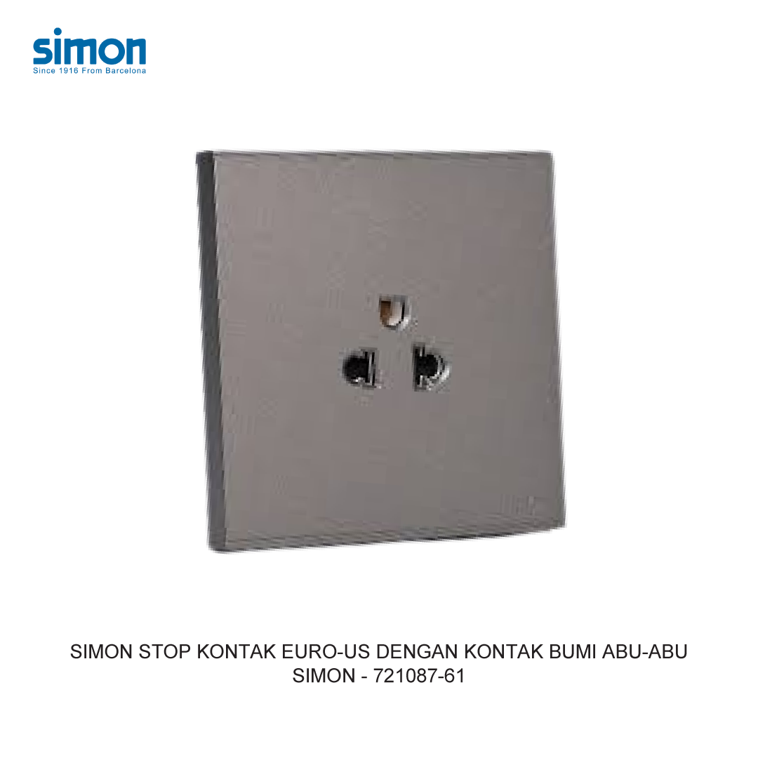 SIMON E6 STOP KONTAK EURO-US DENGAN KONTAK BUMI ABU-ABU