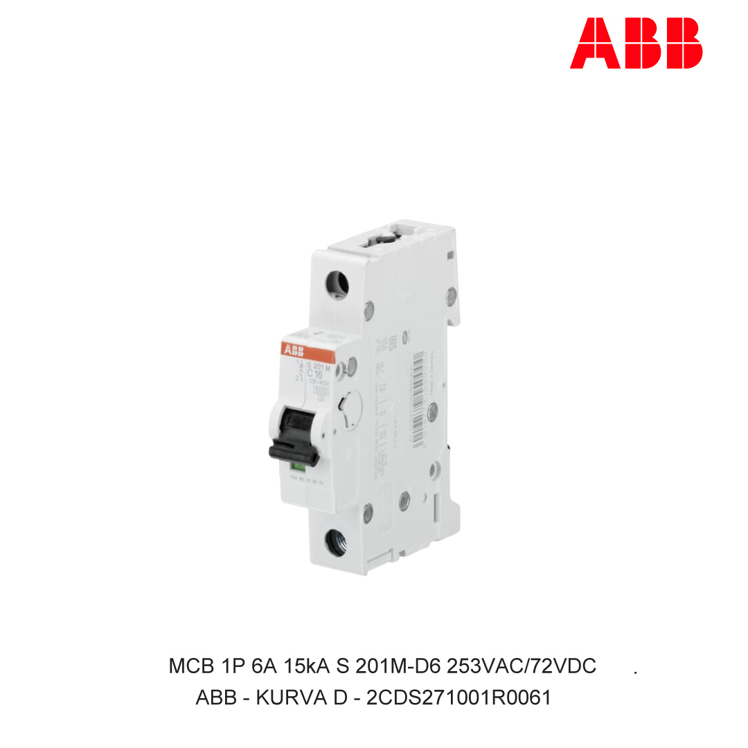 MCB 1P 6A 15kA KURVA D